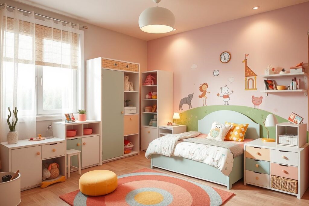 Quarto infantil pequeno decorado